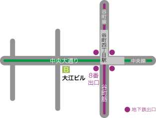 【大阪校】B会場（周辺地図）