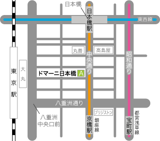 【東京校】A会場（周辺地図）